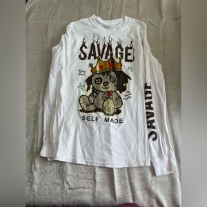 Salvage Kids Long Sleeve Shirt - White